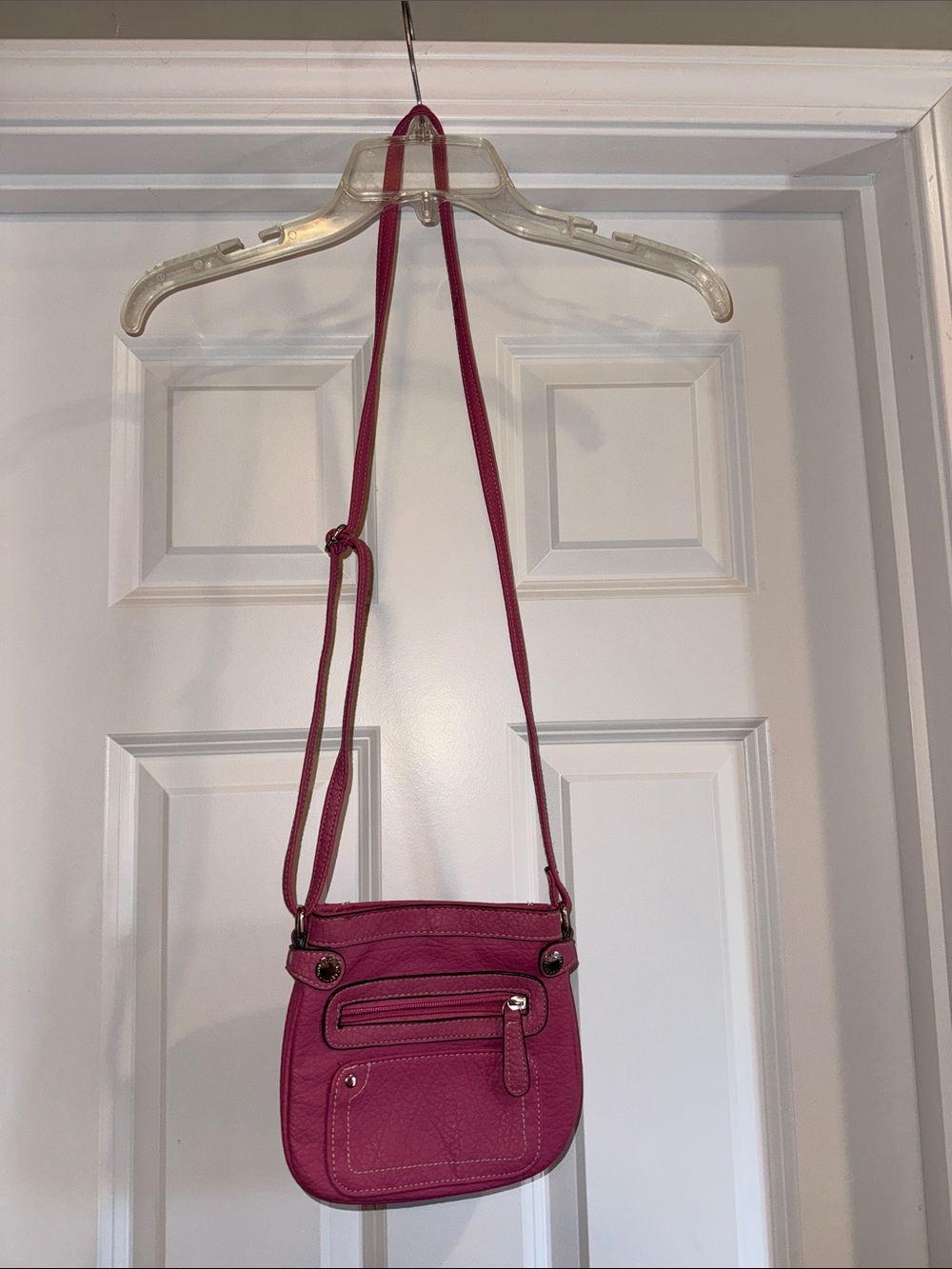 Women’s Pink Crossbody Bag - Compact Everyday Shoulder Purse
